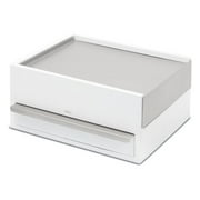 Umbra Stowit Jewelry Box Accessory Organizer White/Nickel