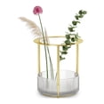 thumbnail image 1 of Umbra Tesora Adjustable Textured Vase Brass Glass, 1 of 14
