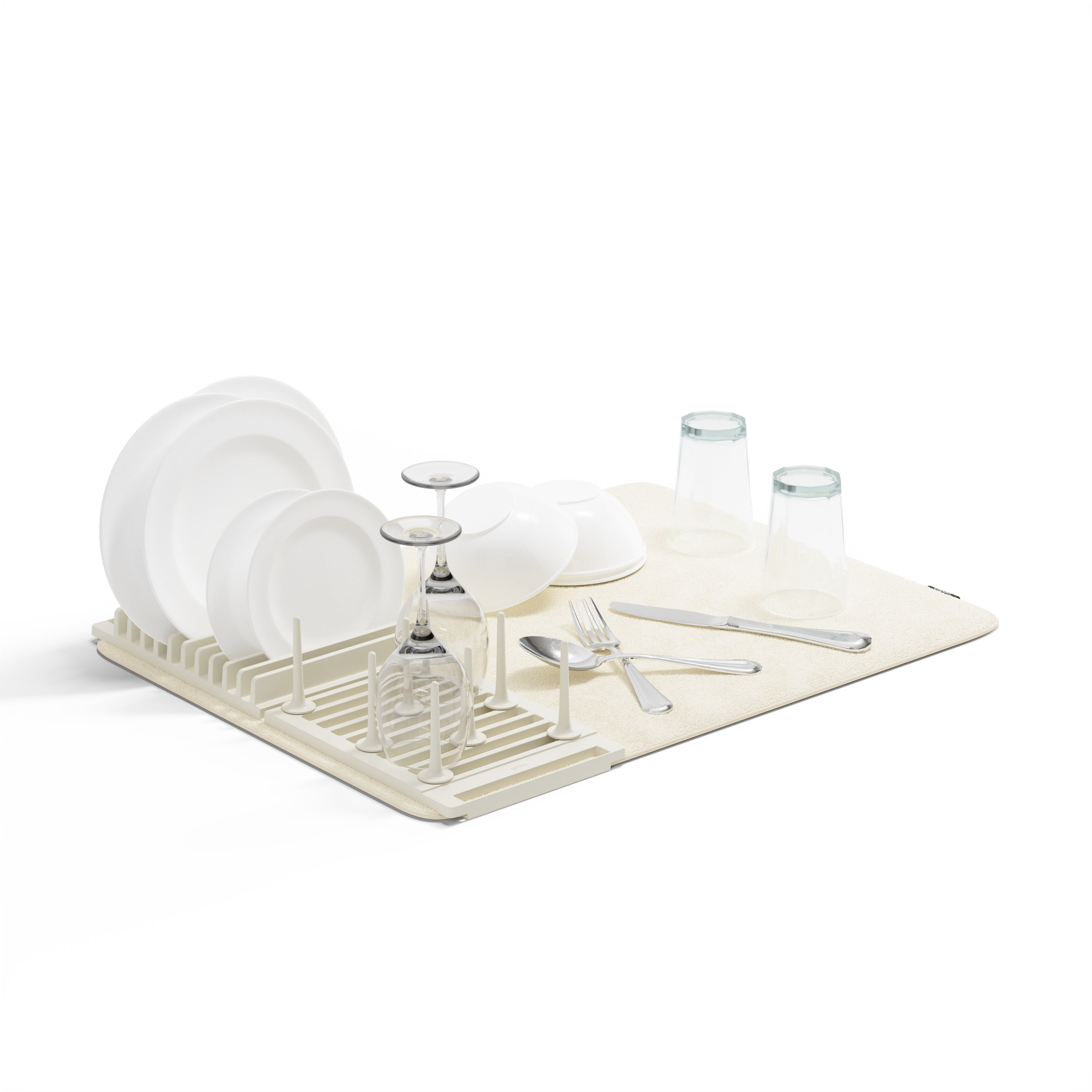 Umbra Udry Dish Rack with Drying Mat - Denim