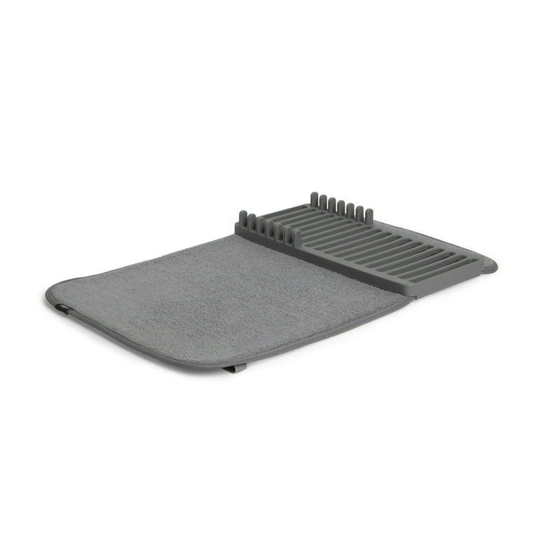 Umbra Udry Mini Dish Drying Rack & Microfiber Dish Mat - Space