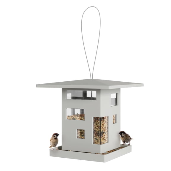 Umbra Weatherproof Cafe bird feeder 68 oz Gray