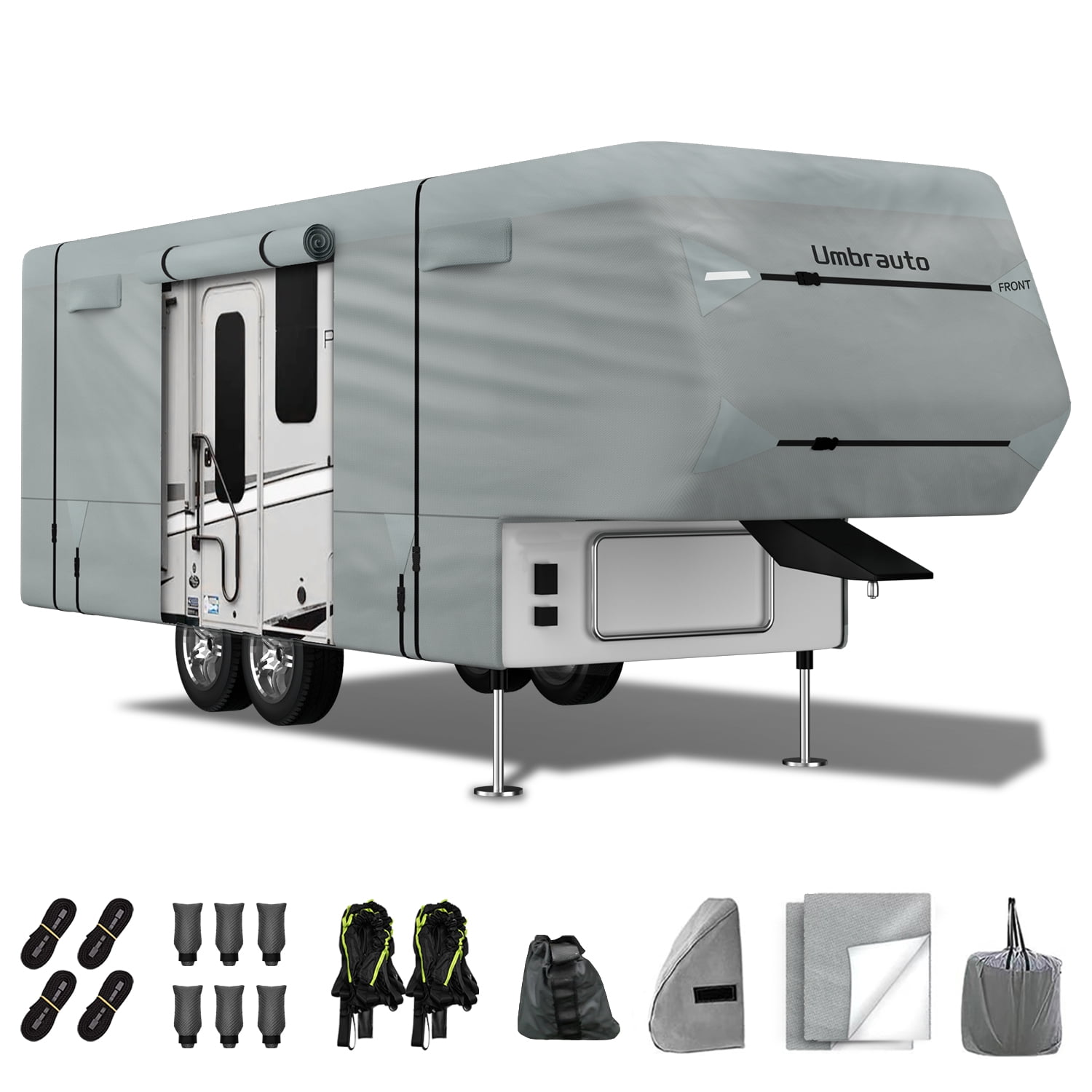 Umbrauto 2022 Upgraded 6 Layers Top 5th Wheel RV Cover Polypro Anti-UV  Waterproof Breathable Camper Covers Fits 28' - 31' Travel Trailer Motorhome  