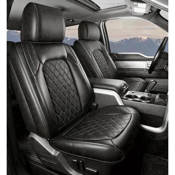 Umbrauto Custom Seat Covers for Silverado, Waterproof Nappa Leather Full Set Seatcovers for Chevy Silverado/GMC Sierra 2007-2013 & 2019-2025 1500, 2020-2025 2500HD 3500HD Crew/Double/Extended Cab