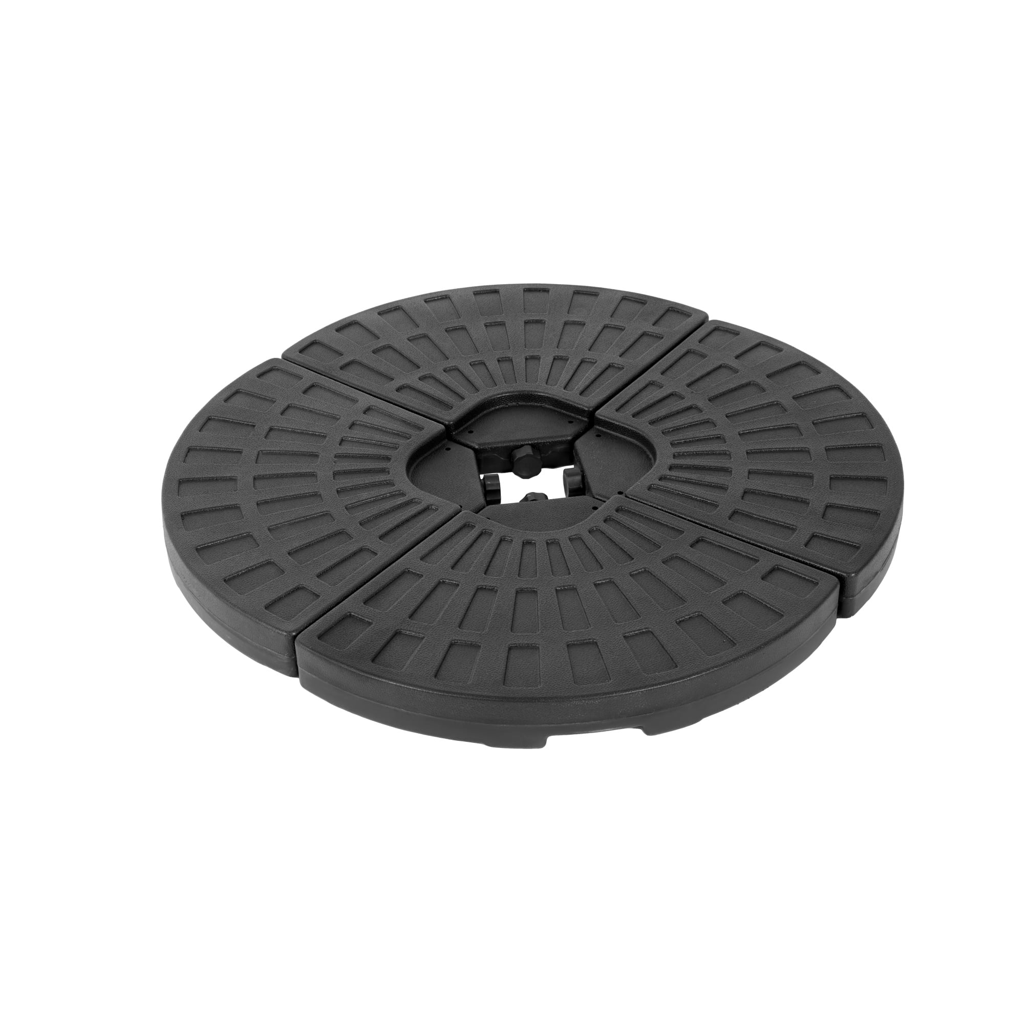 Umbrella Base Set of 4, Fillable with Water or Sand for Offset Patio Umbrella, Heavy Duty Outdoor Stand for Cantilever Umbrella, Black