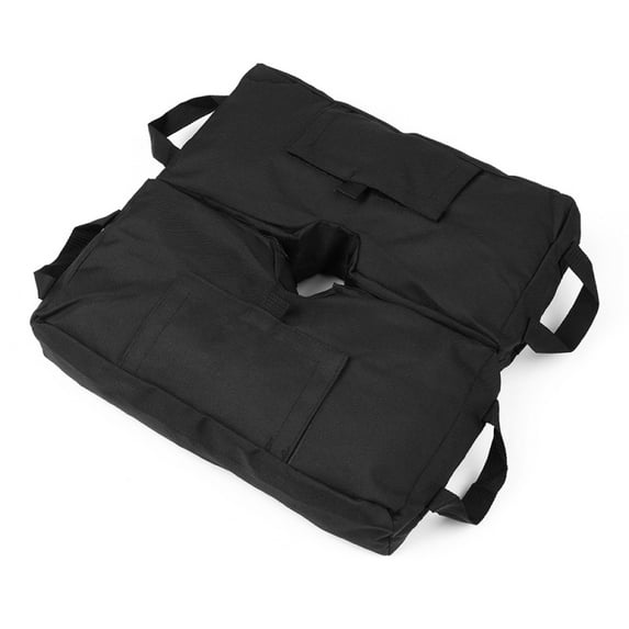 Umbrella Base Weight Bag Empty Square Patio Sunshade Gravity Base Bag Camping Beach Accessories (black)