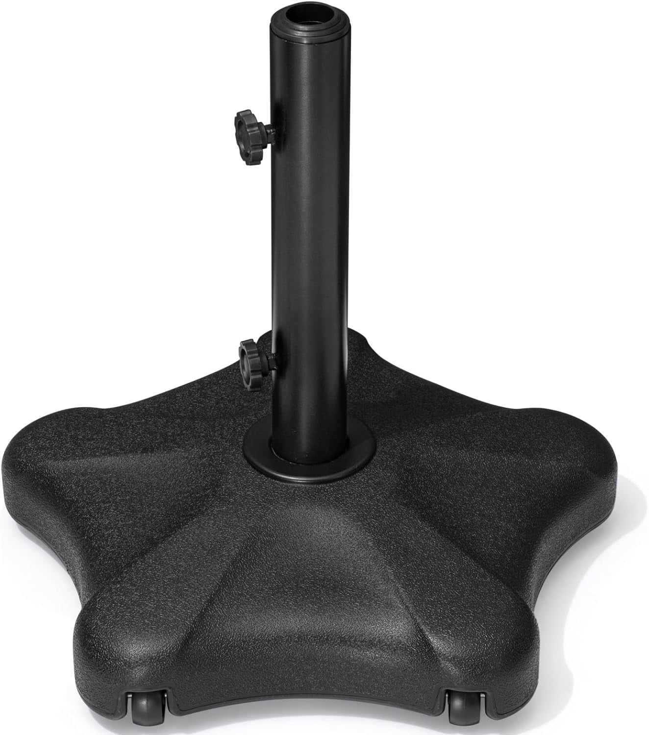 Base for beach umbrella Black With wheels