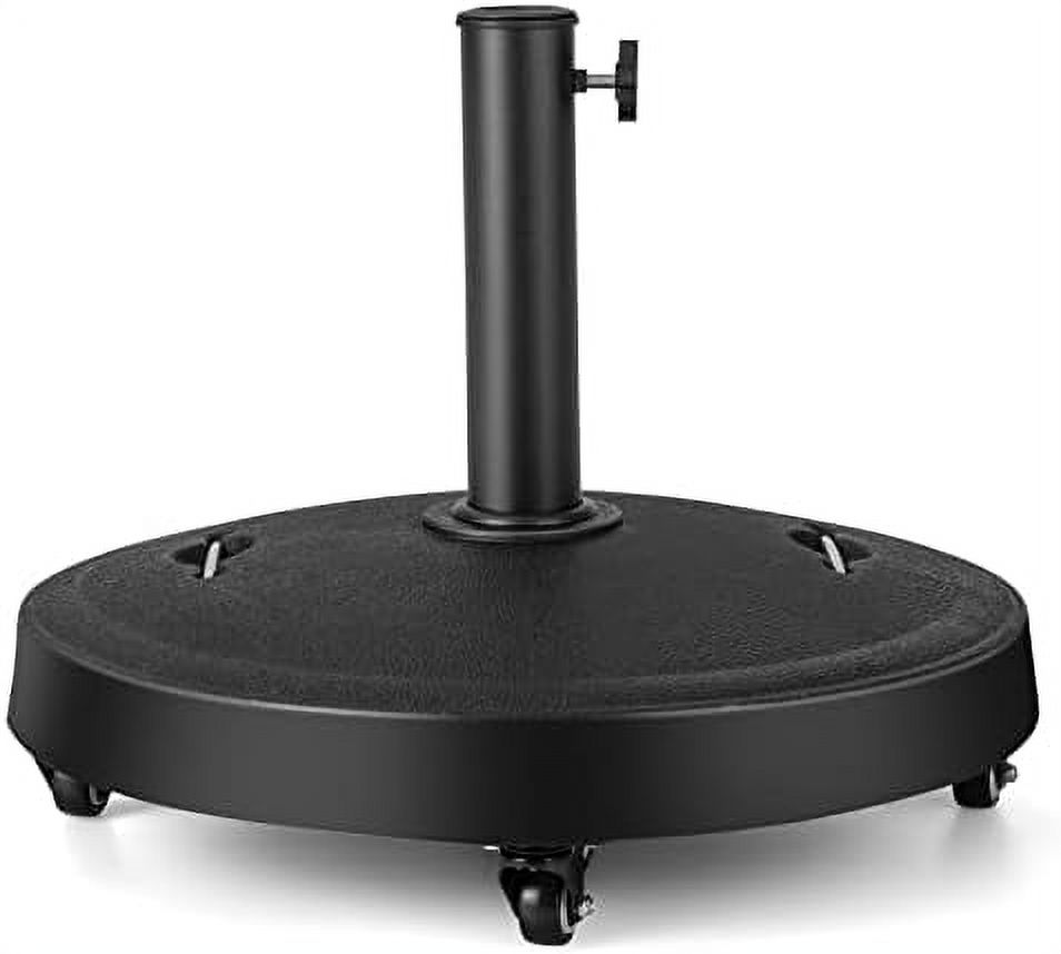 Umbrella Base with Wheels, 52 lbs Duty Umbrella Stand with 4 Lockable