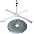 thumbnail image 1 of AMMSUN Beach Umbrella Stand Foldable Umbrella Holder Base for Backyard Garden patio with Weight water Bag -white, 1 of 8