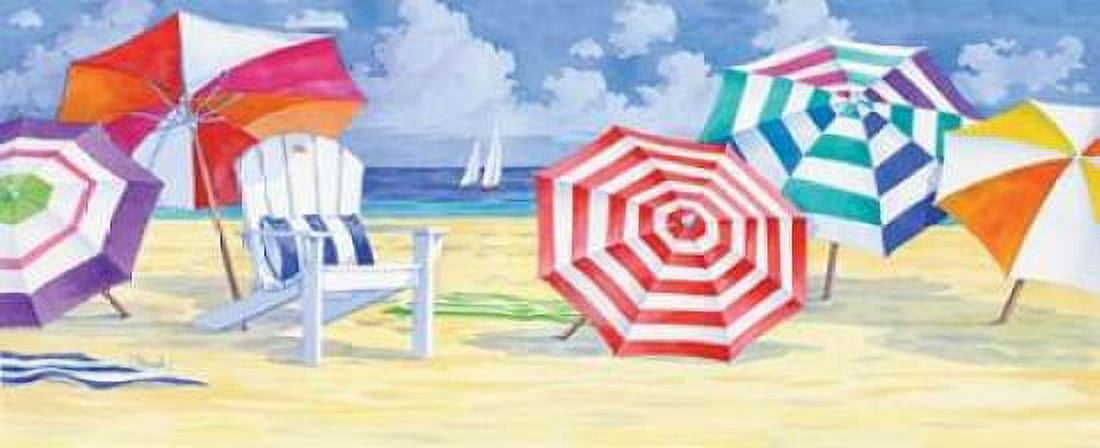 Umbrella Beach Canvas Art - Paul Brent (10 x 20)