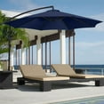 thumbnail image 1 of Sgcylowq 9' 8 Rib Blue Rectangular Patio Umbrella Canopies, Durable, 1 of 4
