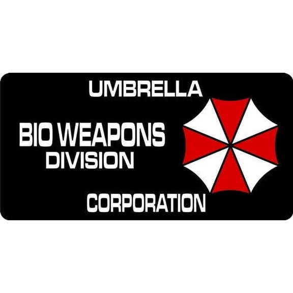Umbrella Corporation Bio Weapons Photo License Plate