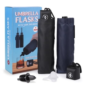 MyMealivos 28oz Hidden Umbrella Flasks for Liquor for Women Cruise Alcohol Kit with Funnel Spout & Safety Stickers for Concert Sports Events