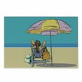 thumbnail image 1 of Umbrella Girl Cutting Board, Back Image of a Lady on a Deckchair Relaxing Chilling in Summer, Decorative Tempered Glass Cutting and Serving Board, in 3 Sizes, by Ambesonne, 1 of 2