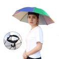 thumbnail image 1 of Umbrella Hat, 27" Diameter Hands-Free Umbrella Hats, Head Umbrella Hat for Kids, Men & Women, Headwear Umbrella for Sun, Rain, Beach, Golf, Fishing, Hiking, Party, 1 of 7
