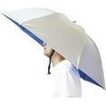 thumbnail image 1 of Umbrella Hat, 35.5 inch Fishing Umbrella Hat Hands Free Foldable UV Protection Umbrella Cap Adjustable Headwear for Fishing Golf Camping Beach Gardening Sunshade Outdoor, 1 of 7