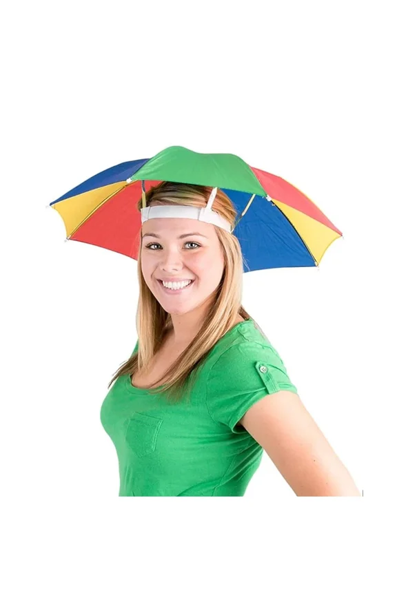 Umbrella Hat Cap -Rain Sun Shade Sports Beach Fishing Kids Adults Hands Free