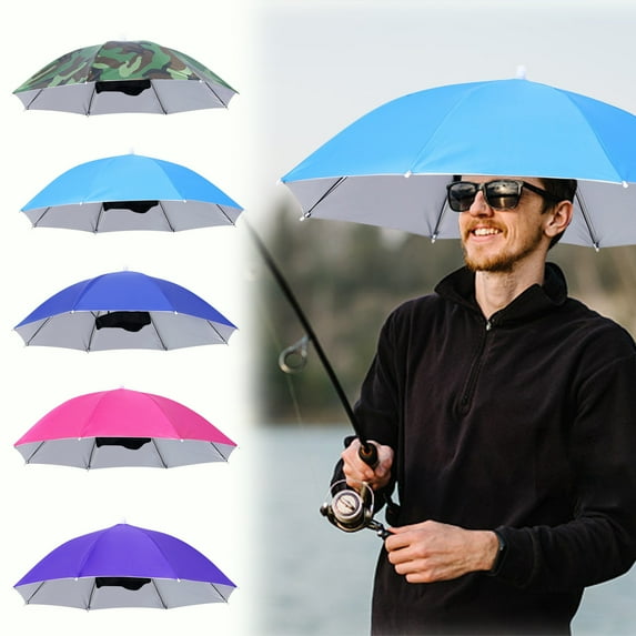 Umbrella Hat Fishing Hat 69-Inch Stall Umbrella Lightweight Simple Apron for Beach Fishing Travel Sun Protection Water-Resistant Fabric Outdoor Gear,Ccwuwei