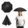 thumbnail image 1 of Uxcell Umbrella Hat, Fishing Hat Hands Free Waterproof Adjustable Sun Rain Cap Hat with Elastic Band Fit for Fishing Black, 1 of 7