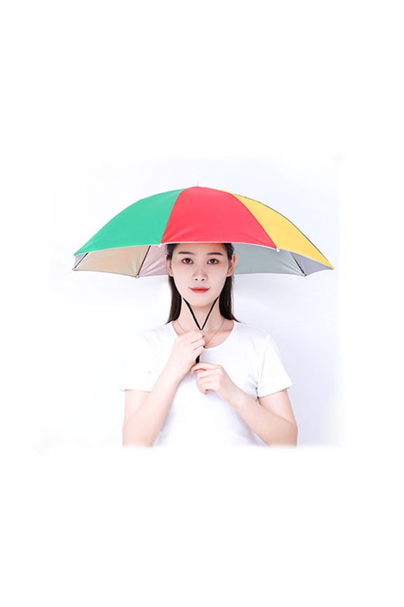 Umbrella Hat - Handsfree, Children's umbrella, summer beach sun umbrella,Children's Day Independence Day tools,Comfortable Design for Camping, Fishing, Gardening for Outdoor Sun Protection, Unisex