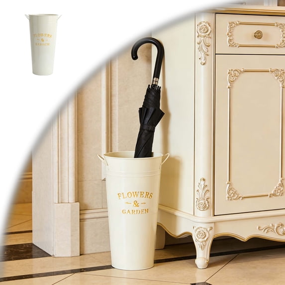 Umbrella Holder Indoor, Space Saving Design Freestanding Umbrella Storage Bucket for Canes Walking Sticks Small Umbrellas