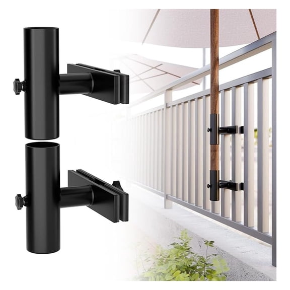 Umbrella Holder - Patio Umbrella Stand Mount Clamp for Deck, Railing, Balcony - Outdoor Parasol Holder Fixed Clip for Beach, Courtyard, Boats