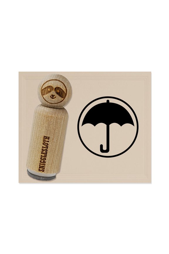 Umbrella Keep Dry Icon Rubber Stamp for Scrapbooking Crafting Stamping - Mini 1/2 Inch