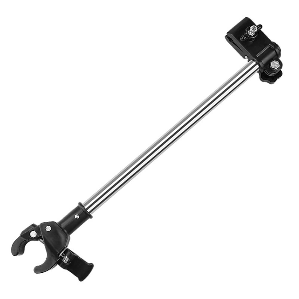 Umbrella Mount Holder, Adjustable Umbrella Mount Stand No Need Wrench to Attach/Detach Umbrella Clamp for Wheelchairs, Walker, Rollator, Biycle, Pram, Stroller, Black
