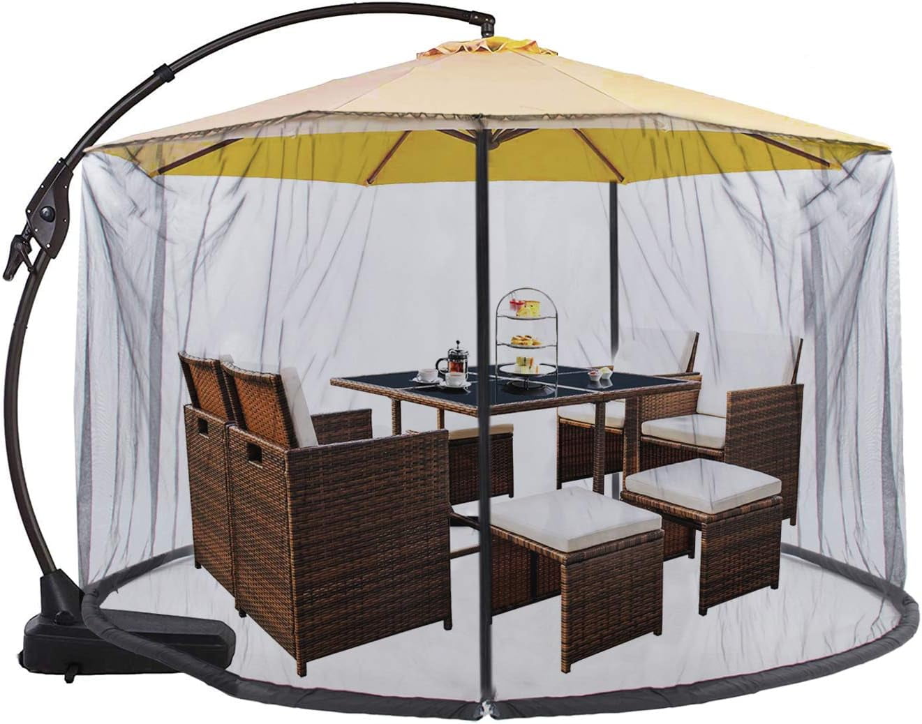 Umbrella Net, Fits 911 ft Umbrellas, Mosquito Netting Table Screen for