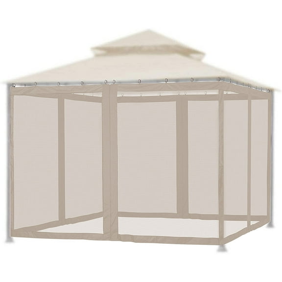 Umbrella  Netting For Patio Canopy Umbrella Screen Netting For Porch Patio And Outdoor Living Spaces 4-Panel Patio Screen Walls With Zipper