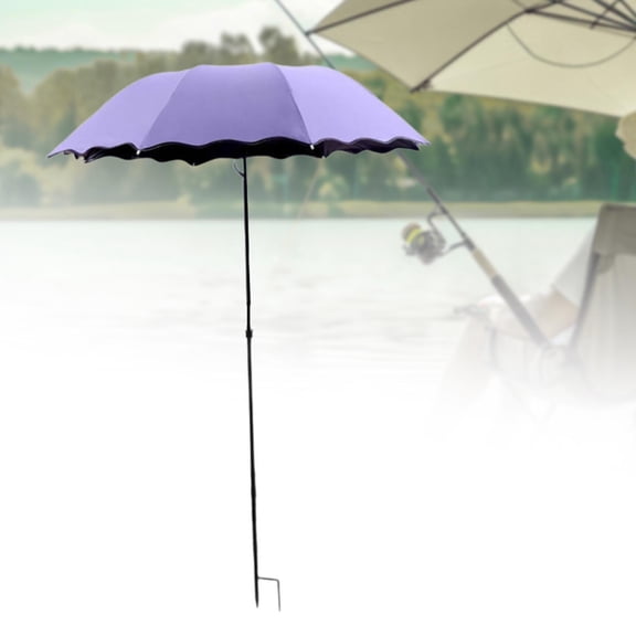 Umbrella for Outdoor Plants, Garden Sun Protection Shade Cover with Sturdy Frame and H-Shaped Stake, Adjustable Parasol for Potted Flowers, Planters, and Flower Beds