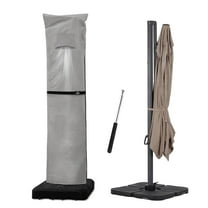 Zenicham Patio Umbrella Parasol Cover - 600D Waterproof Umbrella Cover, Cantilever Offset Umbrella Cover with Zenicham Sturdy Zipper, Anti-UV Outdoor Umbrella Cover Fits for 9-13 Feet