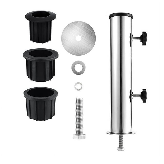 Umbrella Pole Mount Stand Tube Set, Outdoor Parasol Base Holder Insert Pipe Sleeve, for Outside
