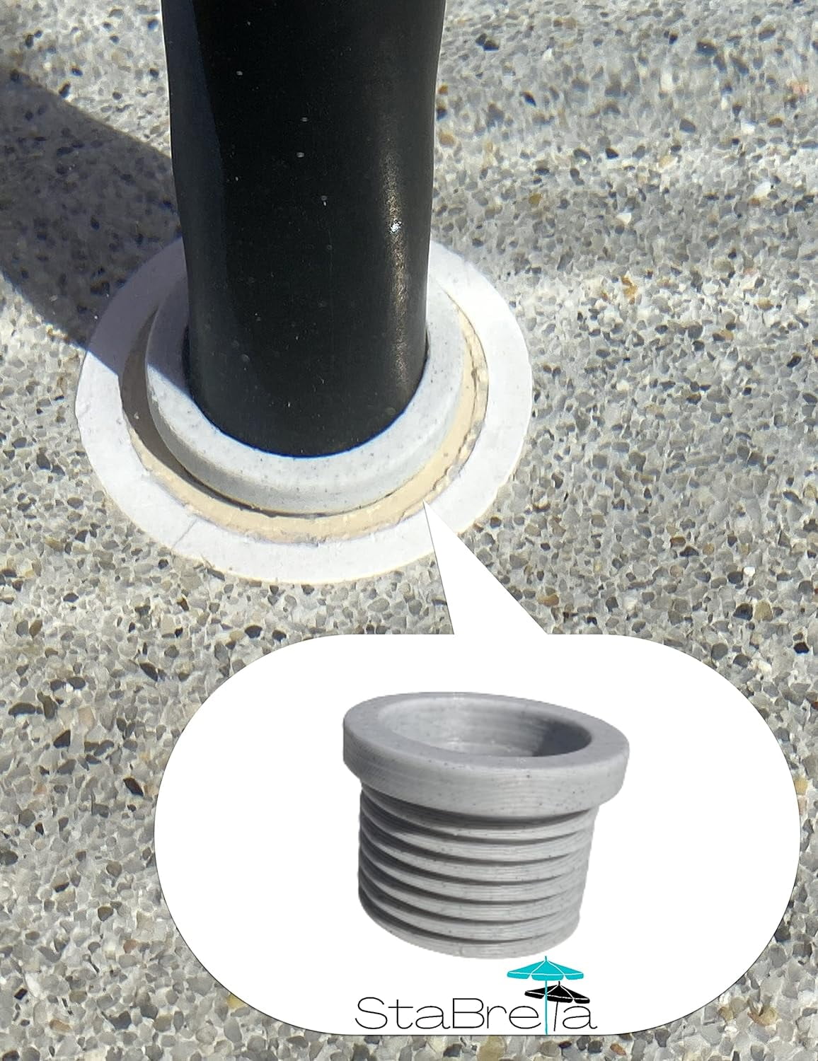 Umbrella Pole Stabilizer Reducer Adapter For Baja Deck Pool Sleeves