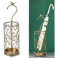 thumbnail image 1 of Umbrella Rack Stand,Umbrella Rack for Entryway,Canes Walking Sticks,Cast Iron Bird Handle and Drip Tray (Antique Gold), 1 of 6