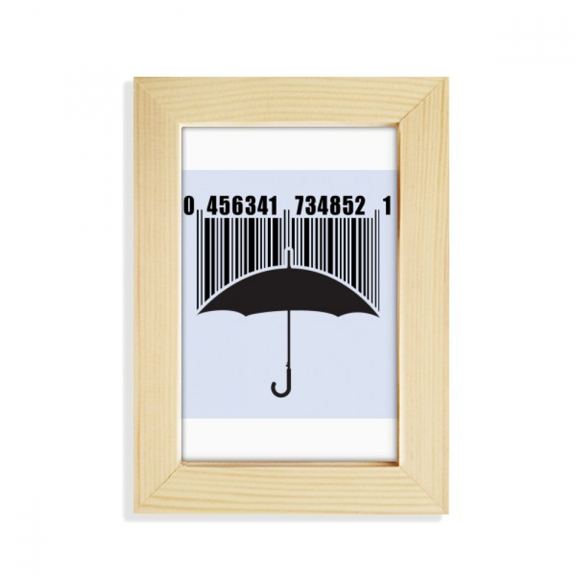 Umbrella Rain Bar Code Art Deco Fashion Desktop Display Photo Frame Picture Art Painting 5x7 inch