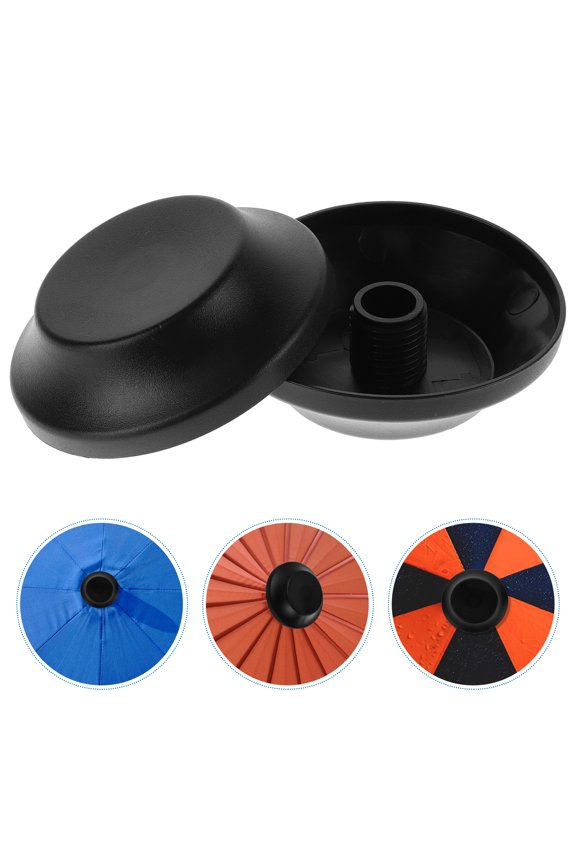 Umbrella Tips 2Pcs Black Plastic Tip Replacement Cover for Patio Umbrella Parts and Repair