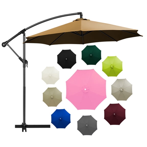 Umbrella Replacement Canopy UV Protection Outdoor Garden Patio Backyard Parasol Market Table Top Umbrella Replacement Fabric Cloth Cover