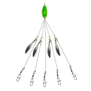 5 Arms Alabama Umbrella Rig Willow Blade Multi-Lure Rig Fishing Spinner  Bass 