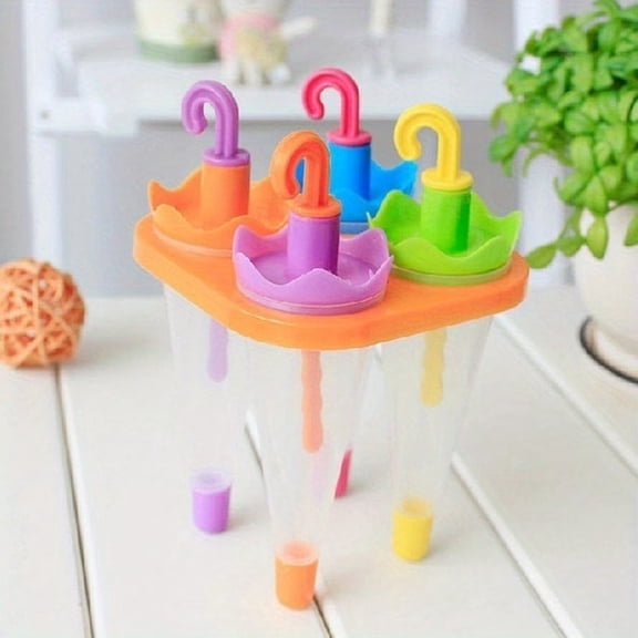 Umbrella Shaped DIY Popsicle Mold - Creative Ice Cream, Juice, Pudding, and Jelly Maker for All Ages
