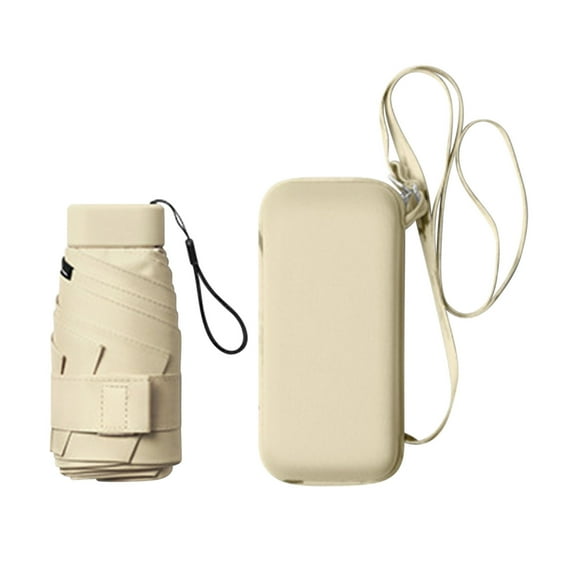 Umbrella Small Mini Umbrella with Case - Light Folding Compact Travel Umbrella Lightweight Portable Parasol for Backpack Purse - Sun & Rain Pocket UV Umbrellas for Kids Girls Boys Women