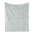 thumbnail image 1 of Umbrella Soft Flannel Fleece Throw Blanket, Vintage Wedding Parasols Bridal Shower Theme with Floral Bouquets, Cozy Plush for Indoor and Outdoor Use, 60" x 80", Pale Sage Green White, by Ambesonne, 1 of 5
