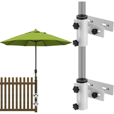 Deck Railing Umbrella Holder - Adjustable Patio Umbrella Stand Clamp For Outdoor Shade Solutions