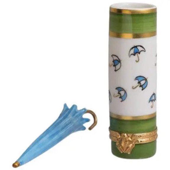 Umbrella Stand for Home Decor Enthusiasts Limoges Box Porcelain Figurine