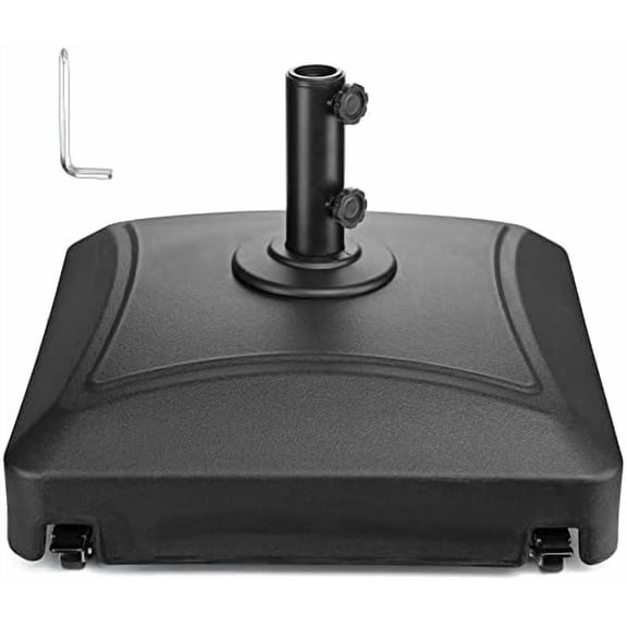 Umbrella Stand for 6 to 15 ft Center-Pole Umbrellas with 1 1/4" to 1 7/8" Pole Diameter Market Umbrella Base (with Wheels)$$Garden &