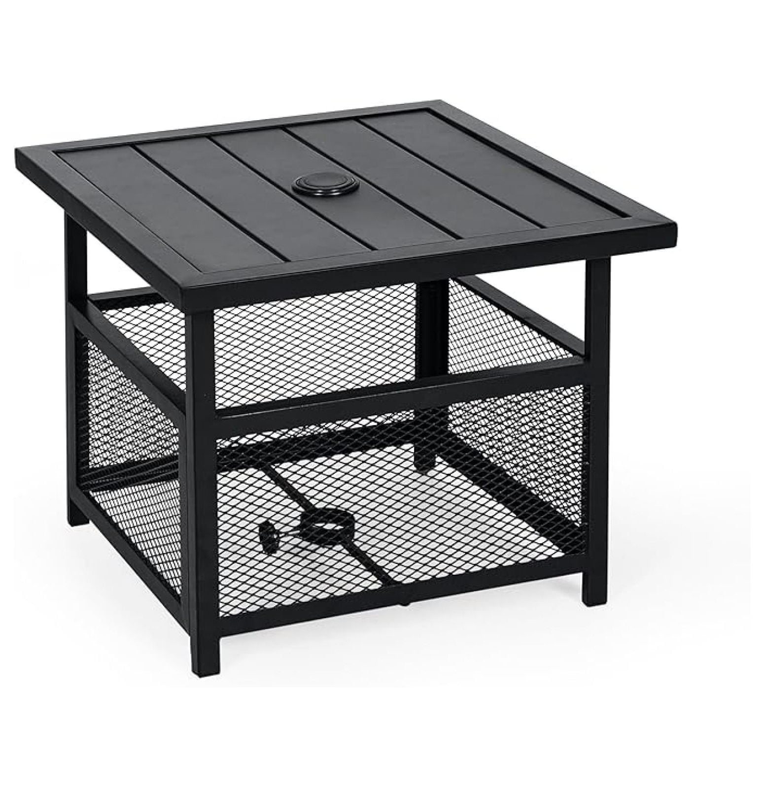 Umbrella Table Side Table 22x22, Patio Outdoor End Table with Umbrella ...