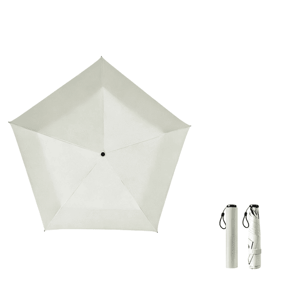 Umbrella White 36 Inch Canopy Uv Protection Compact Travel Umbrella for Daily Commute and Beach Use