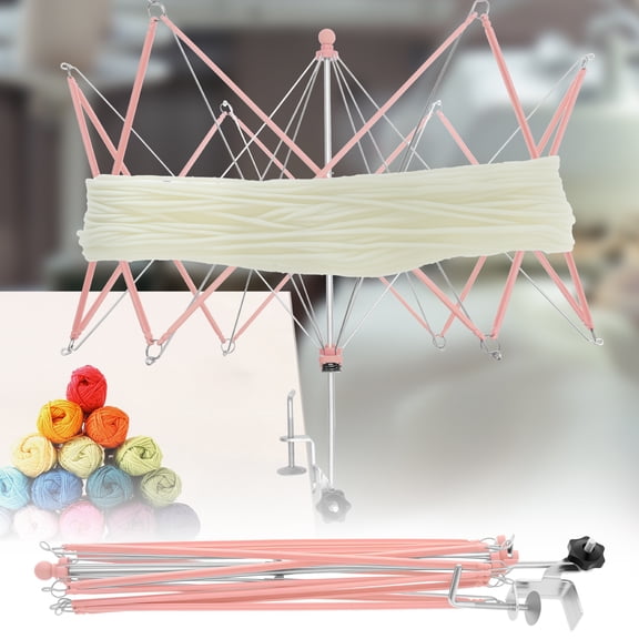 Umbrella Yarn Swift with Table Clamp Portable Yarn Swift Winder Essential Crochet Tools Easy Setup and Low Noise for Skeins
