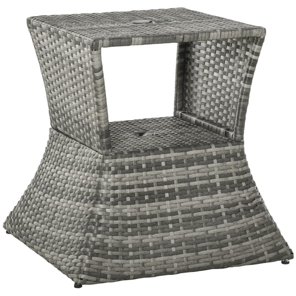 Umbrella-ready Center & Storage Space / Patio Table for Outdoor Meals