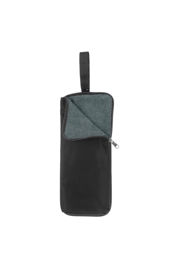 Umbrellas Bag Carry Bag 4.9"x11" Portable Reversible Wet Umbrella Sleeve Folding Cover Waterproof Pouch Case Black