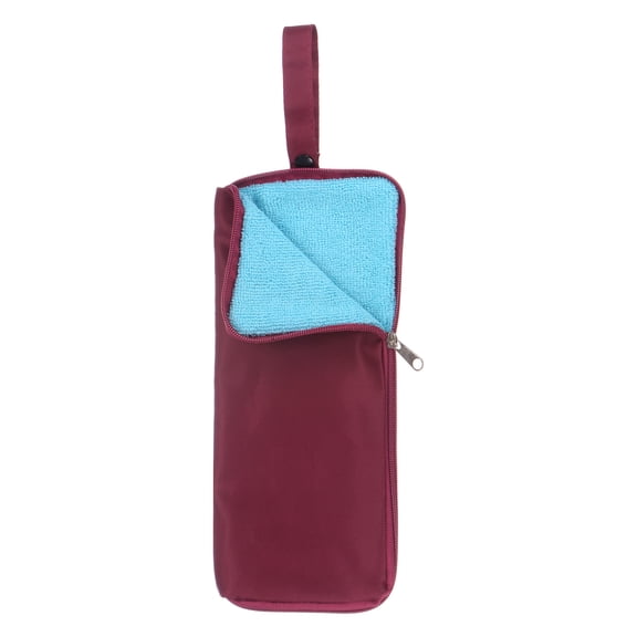 Umbrellas Bag Carry Bag 4.9"x11" Portable Reversible Wet Umbrella Sleeve Folding Cover Waterproof Pouch Case Wine